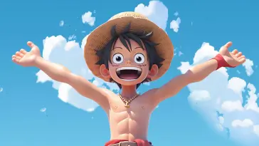 دانلود والپیپر متحرک وان پیس لوفی کلاه‌حصیری Monkey D. Luffy
