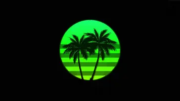 دانلود والپیپر متحرک سینث‌ویو Synthwave – غروب خورشید