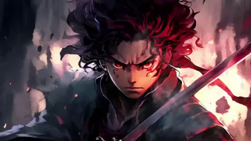 دانلود والپیپر متحرک تانجیرو کامادو Tanjiro Kamado از Kimetsu no Yaiba