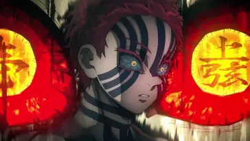دانلود والپیپر متحرک تانجیرو کامادو نزدیک ماه از Demon Slayer