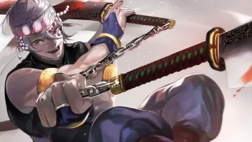 دانلود والپیپر متحرک تنگن اوزوی Tengen Uzui در حال نبرد از Demon Slayer