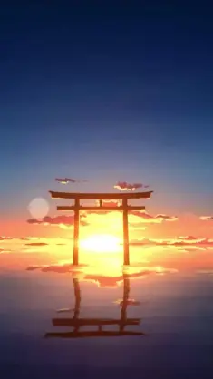 دانلود والپیپر متحرک منظره توری غروب آفتاب Sunset Fence View