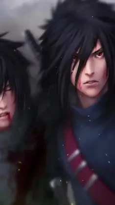دانلود والپیپر متحرک اوچیها مادارا و اوچیها ایزونا Uchiha Madara & Izuna از ناروتو Naruto