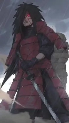 دانلود والپیپر متحرک مادارا اوچیها زیر باران Naruto Madara Uchiha Rain