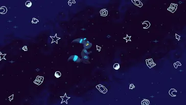 دانلود والپیپر متحرک آمبرئون در فضا پوکمون Umbreon Space Pokemon