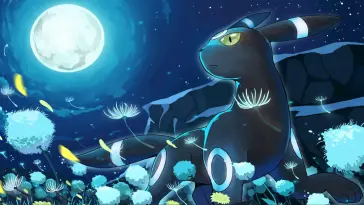 دانلود والپیپر متحرک اومبریون زیر نور ماه پوکمون Pokemon Umbreon Moonlight