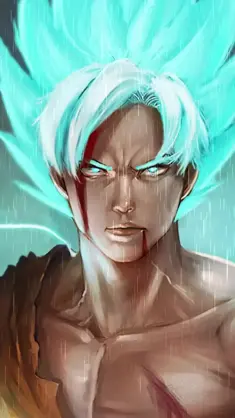 دانلود والپیپر متحرک وژیتا Vegeta با موهای آبی درخشان از Dragon Ball