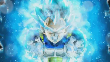 دانلود والپیپر متحرک انیمه وگیتا با جرقه‌های آبی Dragon Ball