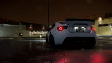 دانلود والپیپر متحرک تویوتا جی‌تی۸۶ سفید در باران Toyota GT86