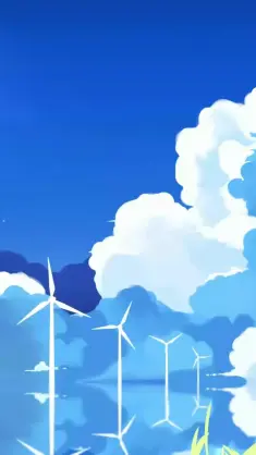دانلود والپیپر متحرک توربین‌های بادی Wind Turbines Landscape