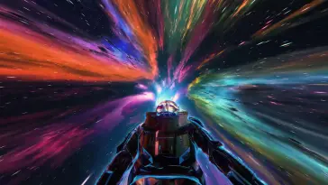 دانلود والپیپر متحرک فضانورد در کرم‌چاله Astronaut Wormhole Sci Fi