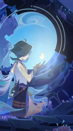 دانلود والپیپر متحرک شیائو Xiao – صعود لاجوردی Azure Ascent از Genshin Impact