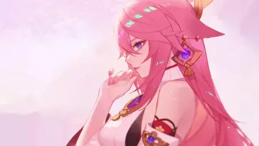 دانلود والپیپر متحرک یائه میکو گنشین ایمپکت Yae Miko Genshin Impact