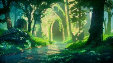 دانلود والپیپر متحرک معبد جنگلی Forest Temple از Legend of Zelda