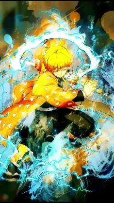 دانلود والپیپر متحرک زنیتسو Zenitsu Breath of Thunder Demon Slayer