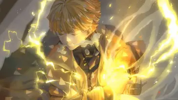 دانلود والپیپر متحرک زنیستو در حال خواب Demon Slayer Zenitsu Sleeping