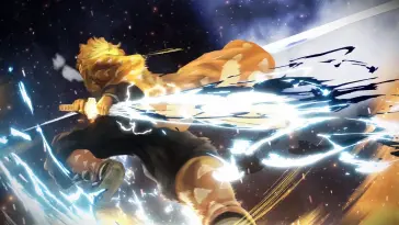 دانلود والپیپر متحرک زنیستو نفس‌کشی رعد دیمون اسلیر Zenitsu Thunder Breathing Demon Slayer