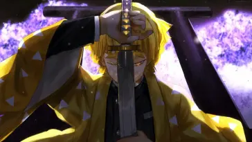 دانلود والپیپر متحرک زنیتسو قدرت برق‌آسا Demon Slayer Zenitsu Lightning