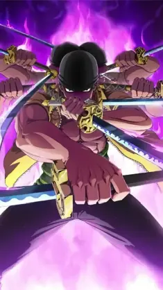 دانلود والپیپر متحرک زورو سبک نه شمشیر Zoro Nine Sword Style وان‌پیس One Piece