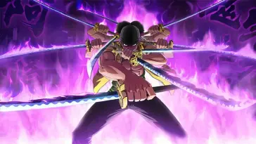 دانلود والپیپر متحرک زورو Zoro از وان‌پیس One Piece با تکنیک نه شمشیر